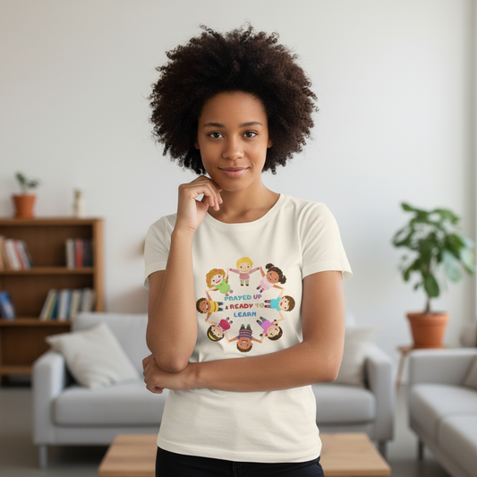 Youth Classic Tee Prayed Up & Ready To Learn!