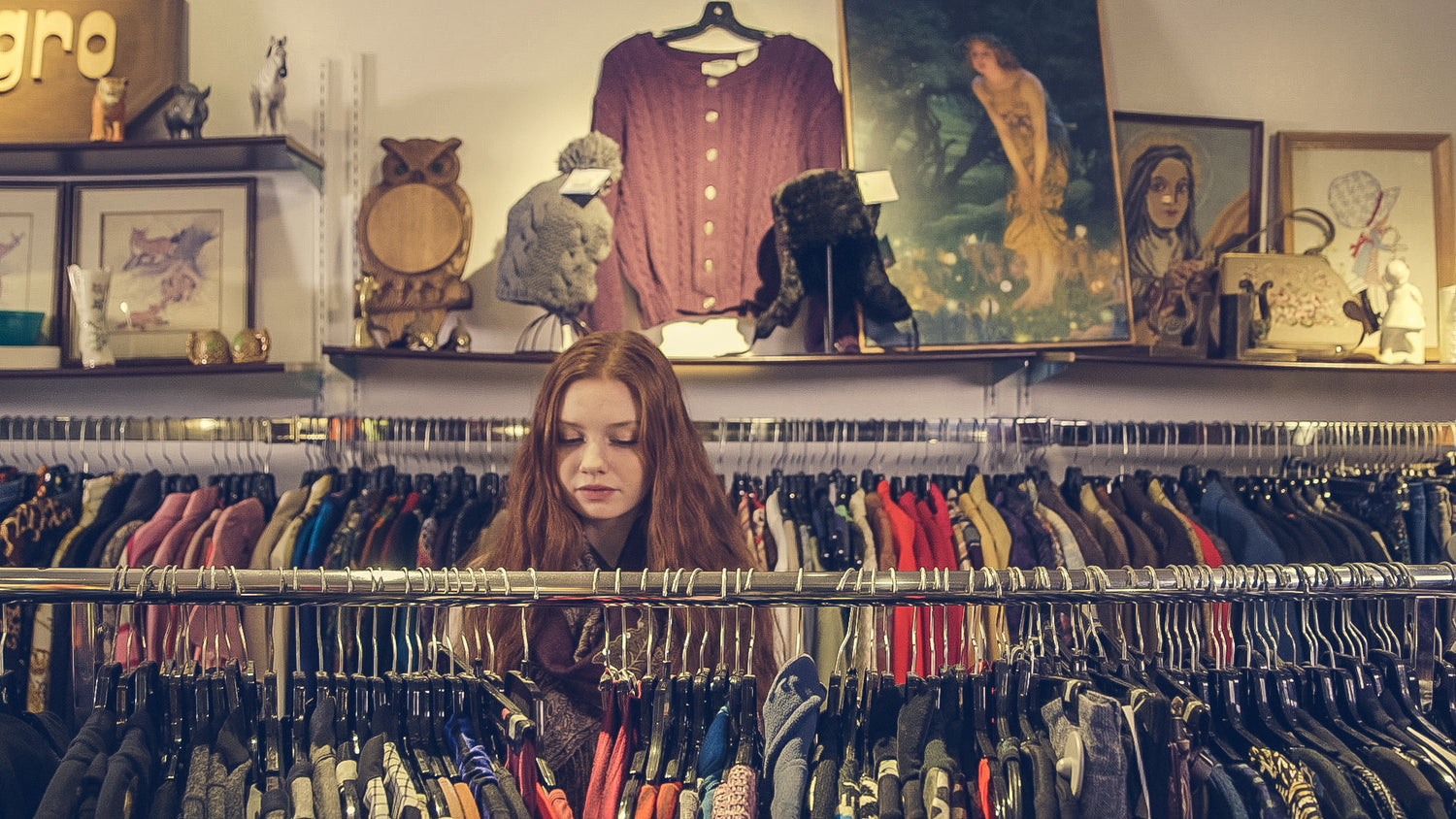 Woman shopping in sotre