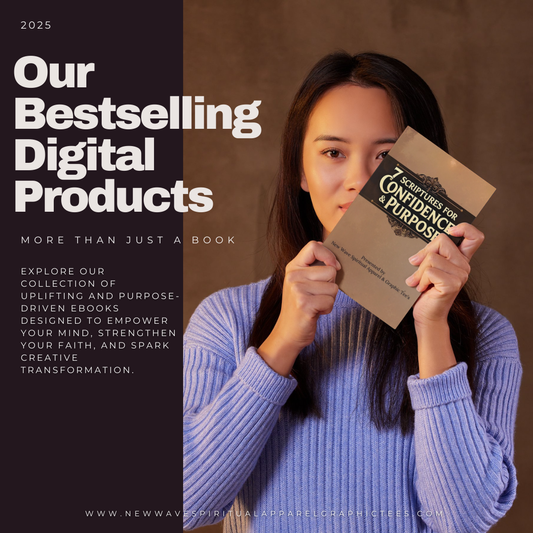 Woman holding 'Daily Scriptures for Confidence: 7 Devotional Verses' eBook, part of Boost Confidence Daily - Scriptures for Purpose collection.