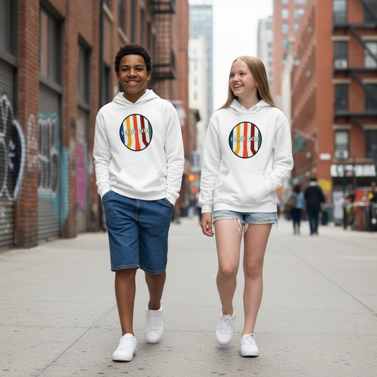 Youth heavy blend hoodie I Love GOD!
