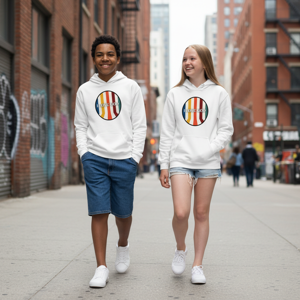 Youth heavy blend hoodie I Love GOD!