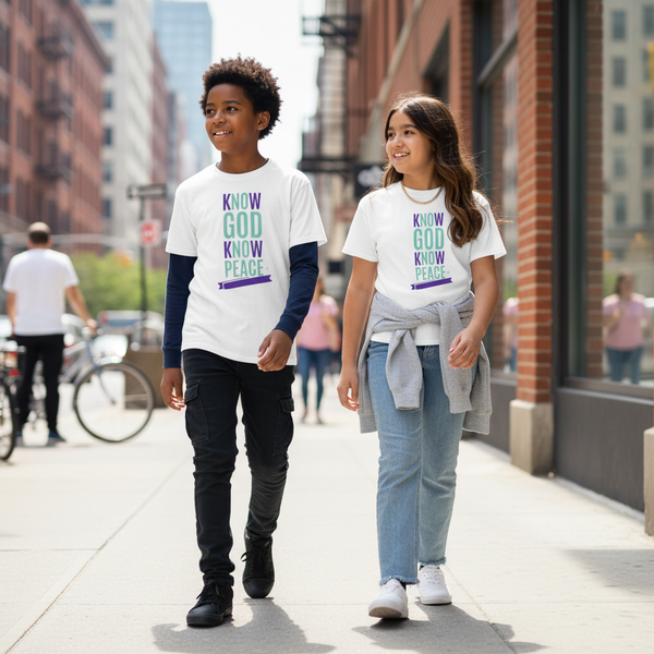 Youth Classic Tee Know GOD Know Peace!
